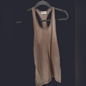 Saint Laurent Taupe Sleeveless Top
